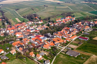 Vue aérienne de De l'ouest à Dierbach dans le département Rhénanie-Palatinat, Allemagne