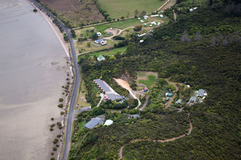 Coromandel dans le département Waïkato, Nouvelle-Zélande vue du ciel