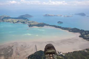 Image drone de Coromandel dans le département Waïkato, Nouvelle-Zélande