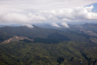 Vue aérienne de Vue de l'autre côté de Whitianga à le quartier Preece Point in Coromandel dans le département Waïkato, Nouvelle-Zélande
