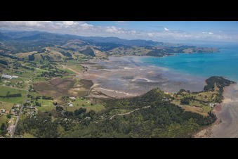 Photographie aérienne de Quartier Preece Point in Coromandel dans le département Waïkato, Nouvelle-Zélande