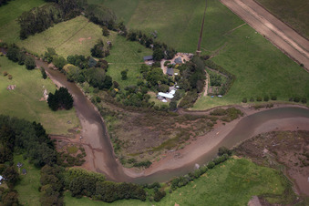Quartier Preece Point in Coromandel dans le département Waïkato, Nouvelle-Zélande hors des airs