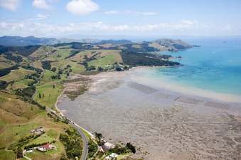 Quartier Te Kouma in Coromandel dans le département Waïkato, Nouvelle-Zélande d'en haut