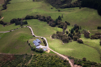 Photographie aérienne de Quartier Preece Point in Coromandel dans le département Waïkato, Nouvelle-Zélande