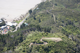 Photographie aérienne de Quartier Wyuna Bay in Coromandel dans le département Waïkato, Nouvelle-Zélande