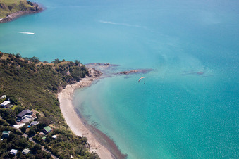 Quartier Wyuna Bay in Coromandel dans le département Waïkato, Nouvelle-Zélande vue du ciel