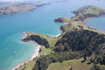 Enregistrement par drone de Whanganui Island dans le département Waïkato, Nouvelle-Zélande