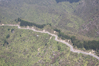 Coromandel dans le département Waïkato, Nouvelle-Zélande vue d'en haut