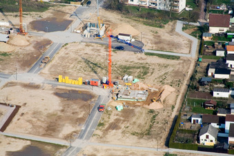 Vue oblique de Nouvelle zone de développement Am Höhenweg à Kandel dans le département Rhénanie-Palatinat, Allemagne