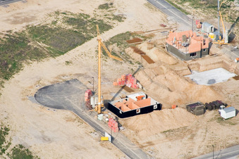 Nouvelle zone de développement Am Höhenweg à Kandel dans le département Rhénanie-Palatinat, Allemagne depuis l'avion