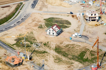 Nouvelle zone de développement Am Höhenweg à Kandel dans le département Rhénanie-Palatinat, Allemagne vue du ciel