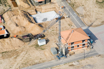 Enregistrement par drone de Nouvelle zone de développement Am Höhenweg à Kandel dans le département Rhénanie-Palatinat, Allemagne