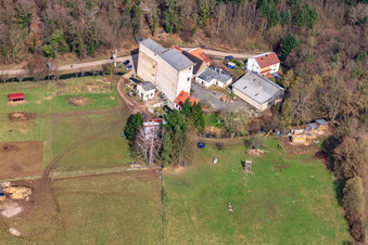 Moulin à bois à Kandel à Kandel dans le département Rhénanie-Palatinat, Allemagne d'en haut