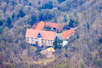 Photographie aérienne de Château et ruines de Bettenburg à le quartier Manau in Hofheim in Unterfranken dans le département Bavière, Allemagne