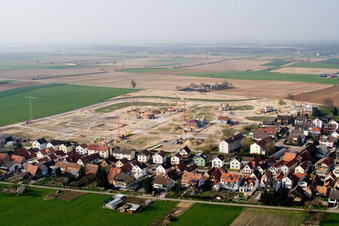 Nouvelle zone de développement Am Höhenweg à Kandel dans le département Rhénanie-Palatinat, Allemagne d'en haut