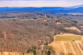 Vue aérienne de Tour d'observation d'Egbert-Friedrich "Henneberger Warte à Bad Rodach dans le département Bavière, Allemagne