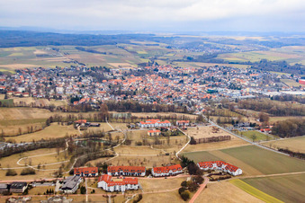 Vue aérienne de Appartements de vacances aux thermes à Bad Rodach dans le département Bavière, Allemagne