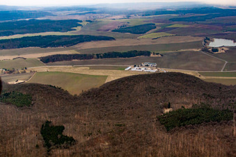 Vue aérienne de Informations du nord à Westhausen dans le département Thuringe, Allemagne