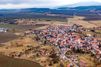 Vue aérienne de Westhausen dans le département Thuringe, Allemagne