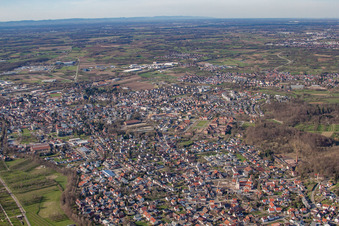 Vue aérienne de Quartier Oberachern in Achern dans le département Bade-Wurtemberg, Allemagne