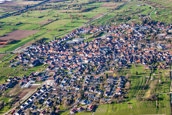 Vue aérienne de Du sud à le quartier Steinbach in Baden-Baden dans le département Bade-Wurtemberg, Allemagne