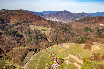 Vue aérienne de Taverne du monastère à le quartier Gallenbach in Baden-Baden dans le département Bade-Wurtemberg, Allemagne