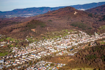 Vue aérienne de Ancienne carrière à le quartier Oos in Baden-Baden dans le département Bade-Wurtemberg, Allemagne