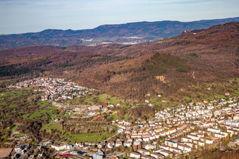 Vue aérienne de Quartier Balg in Baden-Baden dans le département Bade-Wurtemberg, Allemagne