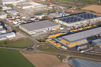 Vue d'oiseau de Centre logistique DACHSER Karlsruhe GmbH, Malsch à Malsch dans le département Bade-Wurtemberg, Allemagne