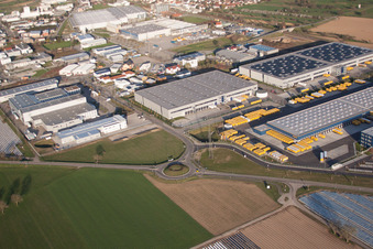 Image drone de Centre logistique DACHSER Karlsruhe GmbH, Malsch à Malsch dans le département Bade-Wurtemberg, Allemagne