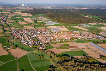 Enregistrement par drone de Zeiskam dans le département Rhénanie-Palatinat, Allemagne