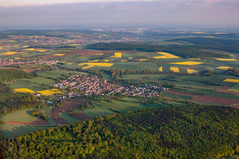 Vue aérienne de Quartier Büchig in Bretten dans le département Bade-Wurtemberg, Allemagne
