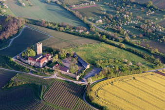 Vue aérienne de Complexe du château de Ravensburg dans le district de Mühlbach à Sulzfeld dans le département Bade-Wurtemberg, Allemagne