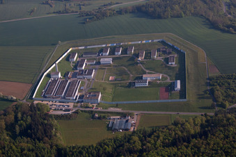 Vue aérienne de Prison de l'établissement correctionnel Adelsheim dans le district de Leibenstadt à Adelsheim dans le département Bade-Wurtemberg, Allemagne