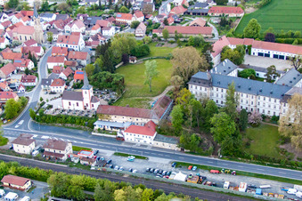 Vue aérienne de Chapelle Sainte-Marie à le quartier Obertheres in Theres dans le département Bavière, Allemagne