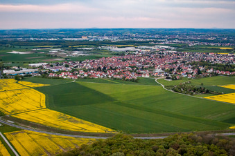 Gochsheim dans le département Bavière, Allemagne vue d'en haut