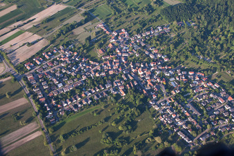 Vue oblique de Quartier Oberweier in Ettlingen dans le département Bade-Wurtemberg, Allemagne