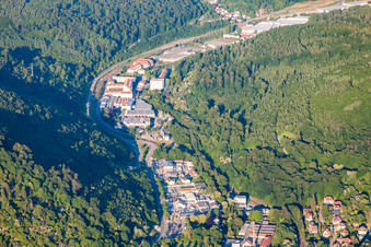 Vue aérienne de Zone industrielle de Spinnerei à Ettlingen dans le département Bade-Wurtemberg, Allemagne
