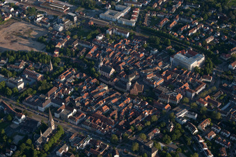 Vue oblique de Ettlingen dans le département Bade-Wurtemberg, Allemagne