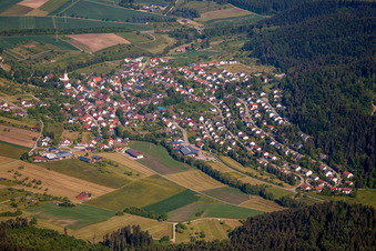 Vue aérienne de Quartier Trichtingen in Epfendorf dans le département Bade-Wurtemberg, Allemagne