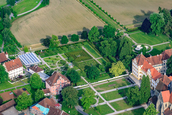 Vue aérienne de Labyrinthe dans le monastère et le château Salem à le quartier Stefansfeld in Salem dans le département Bade-Wurtemberg, Allemagne