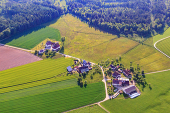 Vue aérienne de Œillet de selle à le quartier Mindersdorf in Hohenfels dans le département Bade-Wurtemberg, Allemagne