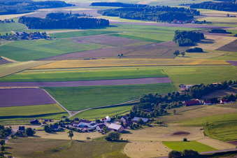 Vue aérienne de Aérodrome ultraléger à le quartier Boll in Sauldorf dans le département Bade-Wurtemberg, Allemagne