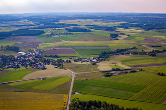 Vue aérienne de Site d'atterrissage spécial à le quartier Boll in Sauldorf dans le département Bade-Wurtemberg, Allemagne