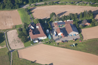 Thomashof à le quartier Durlach in Karlsruhe dans le département Bade-Wurtemberg, Allemagne d'en haut