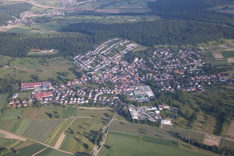 Quartier Stupferich in Karlsruhe dans le département Bade-Wurtemberg, Allemagne vue d'en haut