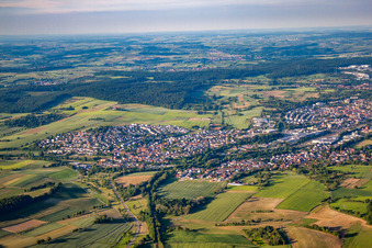 Vue oblique de Quartier Diedelsheim in Bretten dans le département Bade-Wurtemberg, Allemagne