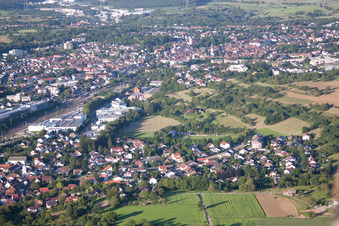 Vue oblique de Quartier Rinklingen in Bretten dans le département Bade-Wurtemberg, Allemagne