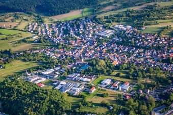 Quartier Wössingen in Walzbachtal dans le département Bade-Wurtemberg, Allemagne vue d'en haut