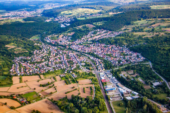 Vue aérienne de Quartier Söllingen in Pfinztal dans le département Bade-Wurtemberg, Allemagne
